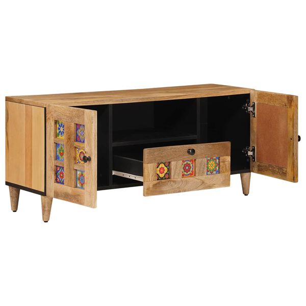 vidaXL Gabinete para TV com gaveta Natural 105 x 33,5 x 46 cm