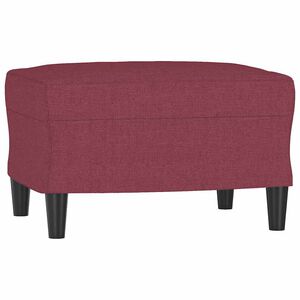 vidaXL Apoio de p&eacute;s 60x50x41 cm tecido vermelho tinto