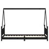 vidaXL Estrutura de cama infantil 80x200 cm pinho maciço preto