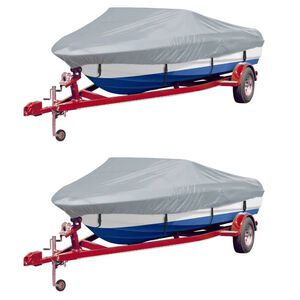 vidaXL Cobertura para barcos 2 pcs 519-580x294 cm (CxL) cinzento