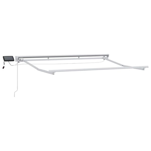 vidaXL Estrutura de Toldo Manual com LEDs Castanho 3 x 2,5 m