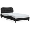 vidaXL Estrutura de cama sem colch&atilde;o Hvar 100x203cm couro artificial preto