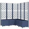 vidaXL Vaso/floreira jardim c/ treli&ccedil;a 120x120x136 cm PP cinzento azul