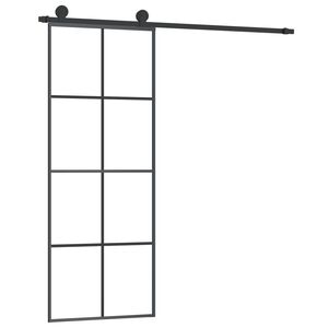 vidaXL Porta deslizante c/ conj. ferragens 76x205cm vidro ESG/alum&iacute;nio