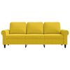 vidaXL Sof&aacute; de 3 lugares 180 cm veludo amarelo
