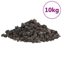vidaXL Pedras vulcânicas 10 kg 1-2 cm preto