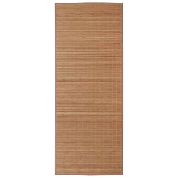 Tapete retangular bambu 120 x 180 cm castanho