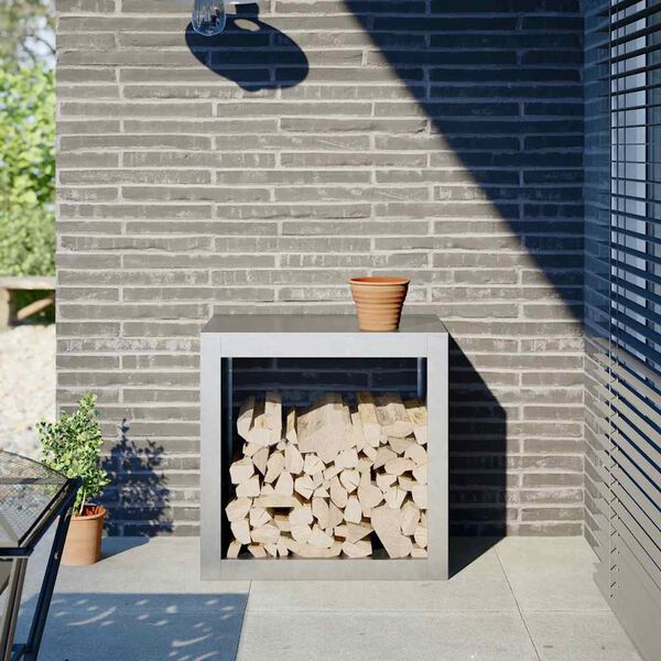 vidaXL Suporte para lenha 60x40x60 cm aço galvanizado