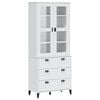 vidaXL Arm&aacute;rio alto VIKEN 80x40x190 cm madeira de pinho maci&ccedil;a branco