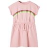 Vestido de crian&ccedil;a com cord&atilde;o rosa-claro 140
