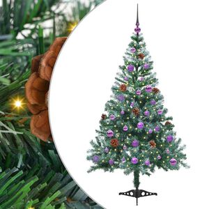 vidaXL &Aacute;rvore de Natal Artificial com 150 LEDs Verde 150 cm PVC e A&ccedil;o