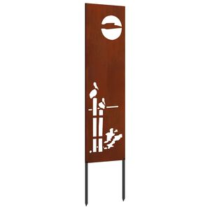 vidaXL Tela de Privacidade para Jardim Ferro Enferrujado 32 x 140 cm