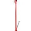 vidaXL Suporte Acrow Manual Vermelho 280 x 12 x 12 cm