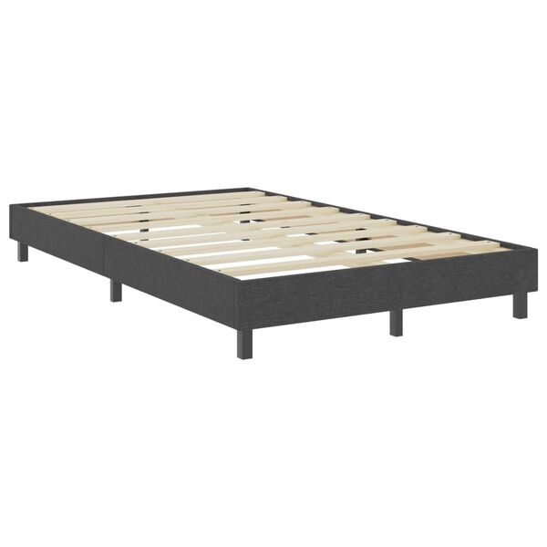 vidaXL Cama boxspring 120x200 cm tecido cinzento-escuro