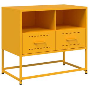 vidaXL M&oacute;vel de TV 68x39x60,5 cm a&ccedil;o amarelo mostarda