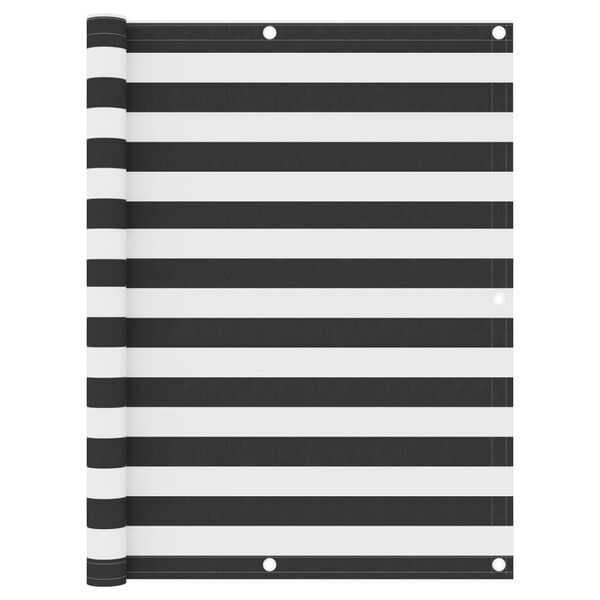 vidaXL Tela de varanda 120x500 cm tecido Oxford antracite e branco