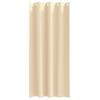 vidaXL Cortinas Blackout com Argolas 2 pcs Creme 245 x 140 cm