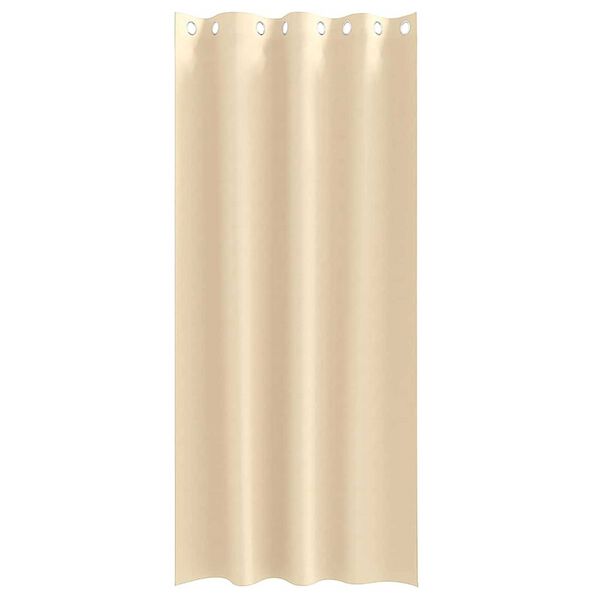 vidaXL Cortinas Blackout com Argolas 2 pcs Creme 245 x 140 cm