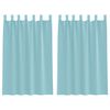 vidaXL Cortinas de voile com la&ccedil;os 2 pcs turquesa 140x175 cm