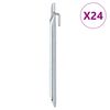 vidaXL Estacas p/ tenda 24 pcs forma de V 24 cm &Oslash;20 mm a&ccedil;o galvanizado