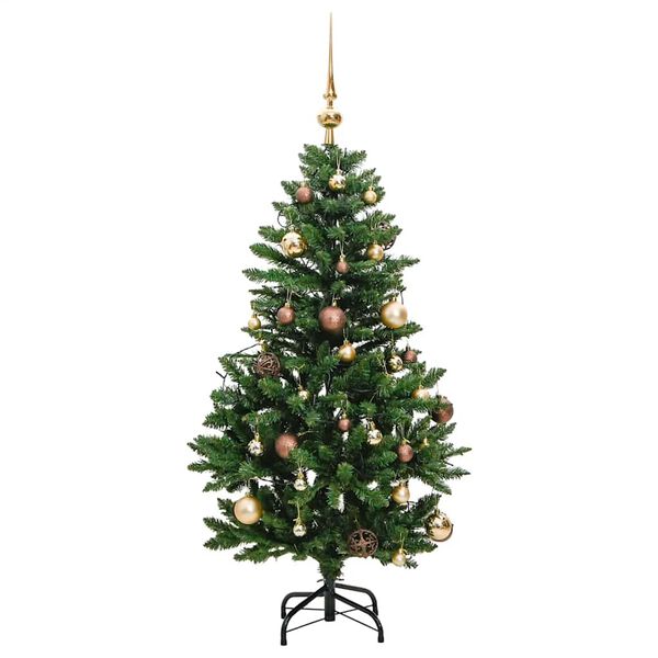 vidaXL Árvore Natal artificial articulada c/ 150 luzes LED+bolas 150cm