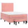 vidaXL Cama boxspring com colch&atilde;o 120x190 cm veludo rosa