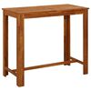 vidaXL Mesa de bar em madeira de ac&aacute;cia maci&ccedil;a 120x60x105 cm