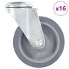 vidaXL 16 pcs rodas girat&oacute;rias com orif&iacute;cio para parafuso 100 mm