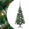 vidaXL &Aacute;rvore de Natal Artificial Pr&eacute;-iluminada Verde 120 cm