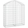 vidaXL Cesto gabi&atilde;o arqueado 100x30x100/120 cm ferro galvanizado