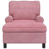 vidaXL Chaise Lounge com almofada Rosa 91 x 157 x 91 cm Veludo