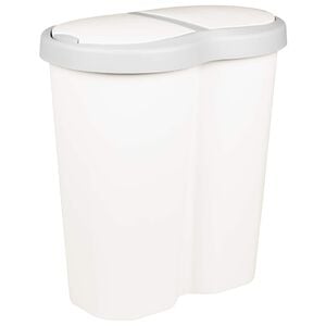 vidaXL Lixeira Branco 48 x 30 x 51 cm PP