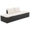 vidaXL Espregui&ccedil;adeira de jardim 195x60 cm vime PE preto