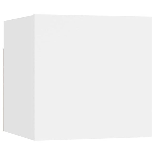 vidaXL 4 pcs conjunto de m&oacute;veis de TV derivados de madeira branco