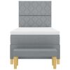 vidaXL Cama Box com colch&atilde;o Cinzento-claro 100 x 200 cm tecido
