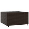 vidaXL Mesa de centro para jardim quadrada 50x50x30cm vime PE castanho