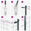vidaXL Cerca com Poste Verde 1,4 x 10 m A&ccedil;o e PVC