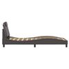 vidaXL Estrutura de cama Viana sem colch&atilde;o 90x200 cm couro artificial cinzento