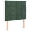 vidaXL Cama com molas/colchão 140x200 cm veludo verde-escuro