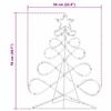 vidaXL Luz em Forma de &Aacute;rvore de Natal Multicolor 78 x 58 cm PVC