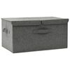 vidaXL Caixa de arruma&ccedil;&atilde;o 50x30x25 cm tecido antracite