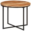 vidaXL Mesa de centro 55x55x45 cm madeira de ac&aacute;cia maci&ccedil;a e ferro