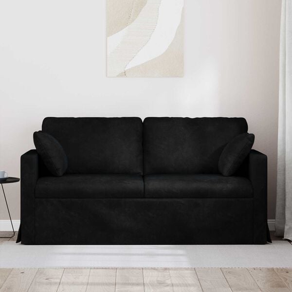 vidaXL Sof&aacute; Preto Dimens&otilde;es gerais: 158 x 78 x 80 cm (L x P x A)