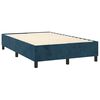 vidaXL Cama boxspring com colch&atilde;o 120x190 cm veludo azul-escuro