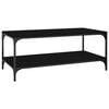 vidaXL Mesa de centro 80x50x40 cm derivados de madeira preto