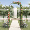 vidaXL Arco de Jardim com bloqueio Preto 203 x 50 x 218 cm