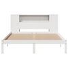 vidaXL Cama com estante sem colchão 140x190 cm pinho maciço branco