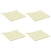 vidaXL Almofadas de Assento SOEST 4 unid. 100% Poli&eacute;ster Creme
