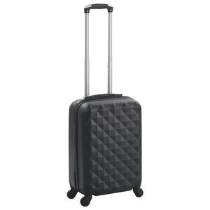 vidaXL Tr&oacute;lei estojo r&iacute;gido ABS preto