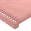 vidaXL Cama com molas/colch&atilde;o 90x200 cm veludo rosa